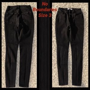 No Boundaries Black High Waist Button Up Jeans